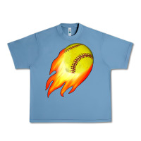 Pebble Blue softball Urban Heavy Tee - JahusDesignShop