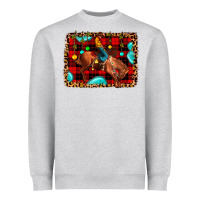 Christmas Rodeo Cowboy Heavyweight Sweatshirt | Teevron