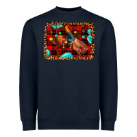 Navy Christmas rodeo cowboy Heavyweight Sweatshirt - JahusDesignShop