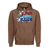 Chestnut winter sleigh girl sleigh Zipper Hoodie - NancyCooperArtShop