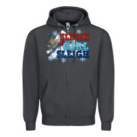 Smoke winter sleigh girl sleigh Zipper Hoodie - NancyCooperArtShop