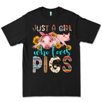 Black just a girl who loves pigs Premium Tee - Zillion Design Studio