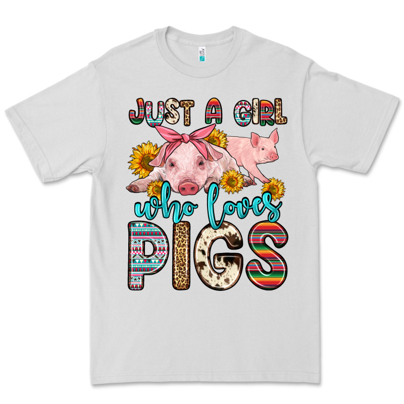 Just A Girl Who Loves Pigs Premium Tee by Zillion Design Studio | Teevron