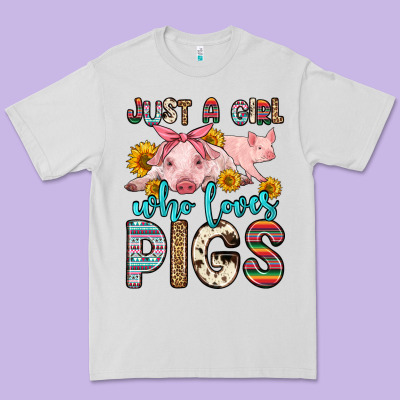 Just A Girl Who Loves Pigs Premium Tee Designed By Zillion Design Studio