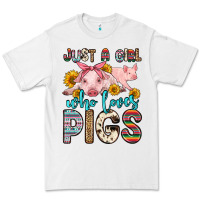 White just a girl who loves pigs Premium Tee - Zillion Design Studio