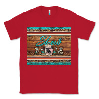 Red show mom aztec cowhide leopard heifer Classic Tee - Artiststas