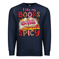 Navy i like my books extra spicy Premium Sweatshirt - Artiststas