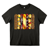 Asphalt softball serape leopard cowhide glitter brushstrokes Heavy Core Tee - Artiststas