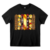 Black softball serape leopard cowhide glitter brushstrokes Heavy Core Tee - Artiststas