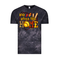 Cloud Black no place like home softball Vintage Tee - Jasminsmagicworld