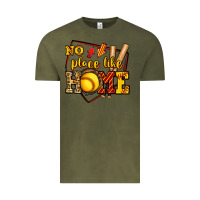 Vintage Olive no place like home softball Vintage Tee - Jasminsmagicworld