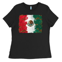 Mexican Flag With Leopard Ladies Tee | Teevron