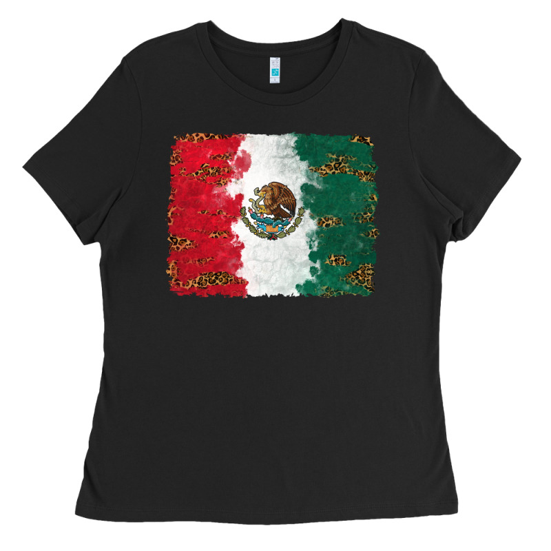 Mexican Flag With Leopard Ladies Tee by RanaPortraitStore | Teevron