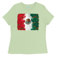 Matcha Mexican Flag With Leopard Ladies Tee - RanaPortraitStore