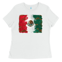 White Mexican Flag With Leopard Ladies Tee - RanaPortraitStore