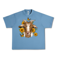 Pebble Blue sunflower goat Urban Heavy Tee - Jasminsmagicworld
