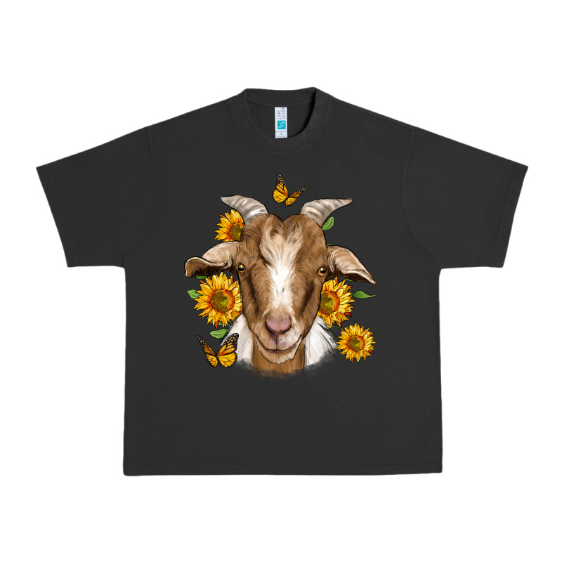 Sunflower Goat Urban Heavy Tee by Jasminsmagicworld | Teevron