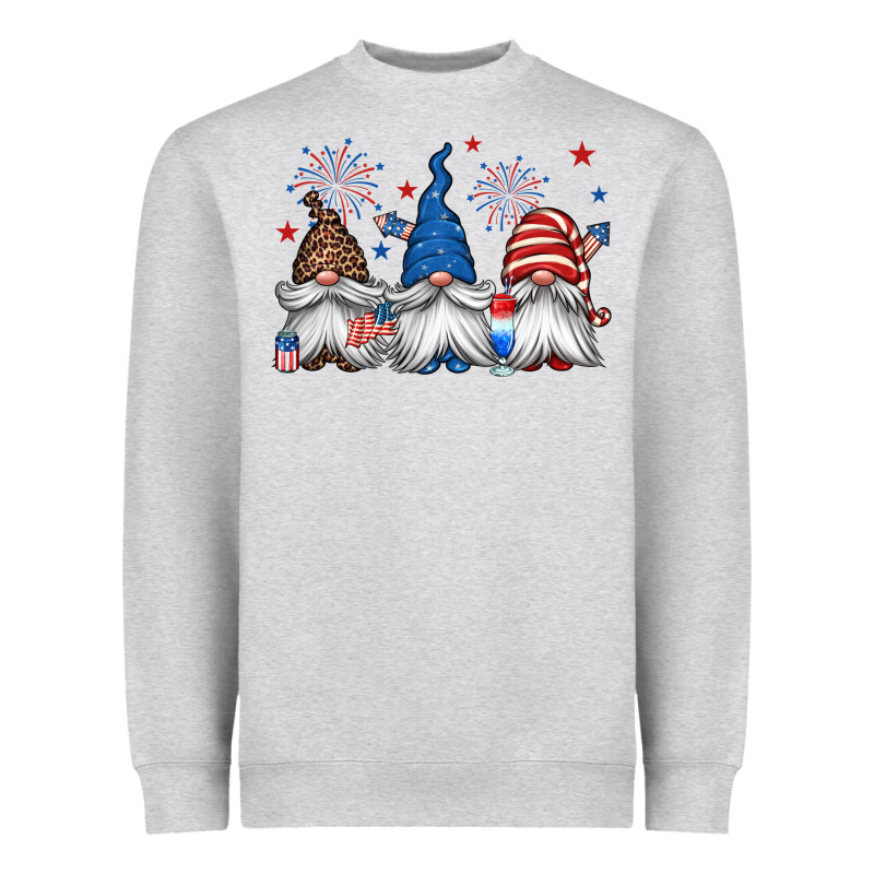 4th Of July Gnomes Heavyweight Sweatshirt by Jasminsmagicworld | Teevron
