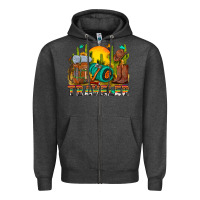 Charcoal Heather western traveler cowboy Zipper Hoodie - NancyCooperArtShop