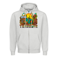 Dove Grey western traveler cowboy Zipper Hoodie - NancyCooperArtShop