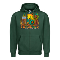 Sports Green western traveler cowboy Zipper Hoodie - NancyCooperArtShop