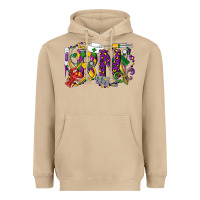 Mushroom RN Registered Nurse Mardi Gras Heavyweight Hoodie - LillyAllenDesigns