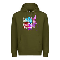 Army Green Be a Flamingo in a Flock of Pigeons Premium Hoodie - Bettercallsaul