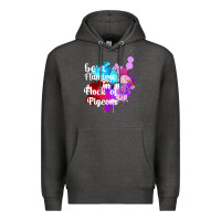 Charcoal Heather Be a Flamingo in a Flock of Pigeons Premium Hoodie - Bettercallsaul