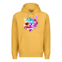 Mustard Be a Flamingo in a Flock of Pigeons Premium Hoodie - Bettercallsaul