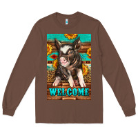 Chestnut western pig garden Long Sleeve Tee - LillyAllenDesigns