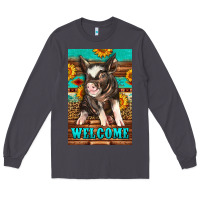Smoke western pig garden Long Sleeve Tee - LillyAllenDesigns