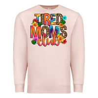 Pale Pink tired moms club Premium Sweatshirt - Artiststas