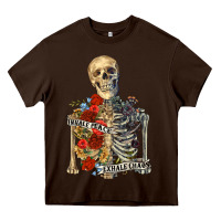 Chocolate Brown inhale peace exhale chaos Heavy Core Tee - RanaPortraitStore