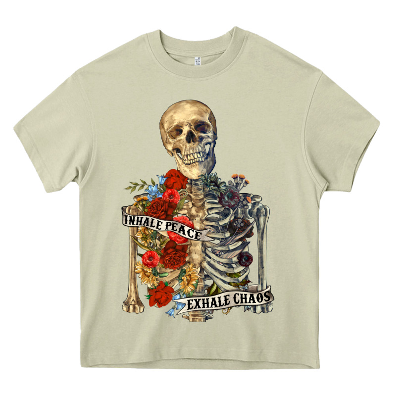 Inhale Peace Exhale Chaos Heavy Core Tee by RanaPortraitStore | Teevron