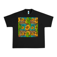 Black sunflower and cactus seamless pattern Urban Heavy Tee - BundleAndBundleShop