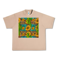 Burro sunflower and cactus seamless pattern Urban Heavy Tee - BundleAndBundleShop