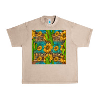 French Oak sunflower and cactus seamless pattern Urban Heavy Tee - BundleAndBundleShop