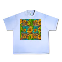 Grape Ice sunflower and cactus seamless pattern Urban Heavy Tee - BundleAndBundleShop