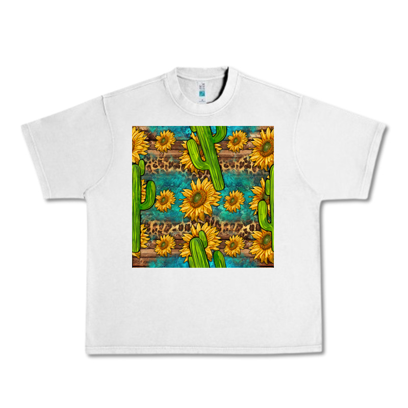 Sunflower And Cactus Seamless Pattern Urban Heavy Tee by BundleAndBundleShop | Teevron