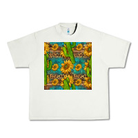 Pistachio sunflower and cactus seamless pattern Urban Heavy Tee - BundleAndBundleShop