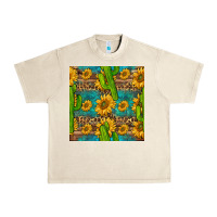 Sandshell sunflower and cactus seamless pattern Urban Heavy Tee - BundleAndBundleShop