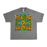 Tornado sunflower and cactus seamless pattern Urban Heavy Tee - BundleAndBundleShop