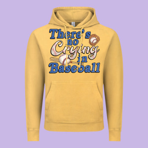 Theres No Crying In Baseball Vintage Hoodie Designed By Jahusdesignshop