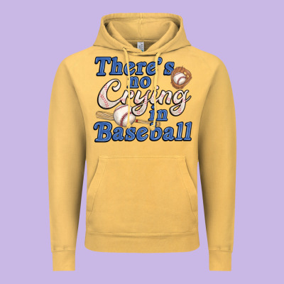 Theres No Crying In Baseball Vintage Hoodie Designed By Jahusdesignshop