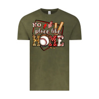 Vintage Olive no place like home baseball Vintage Tee - Jasminsmagicworld