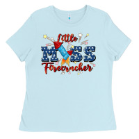 Baby Blue little miss firecracker Ladies Tee - JahusDesignShop