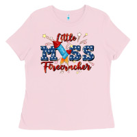 Bubblegum Pink little miss firecracker Ladies Tee - JahusDesignShop