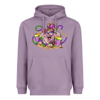 Lavender Mardi Gras pig Heavyweight Hoodie - LillyAllenDesigns