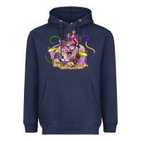 Navy Mardi Gras pig Heavyweight Hoodie - LillyAllenDesigns