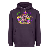 Plum Mardi Gras pig Heavyweight Hoodie - LillyAllenDesigns